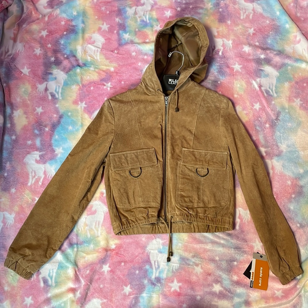 Wilson’s Leather jacket. Tan. Size S
